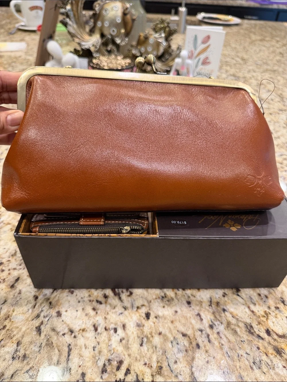 NWT Patricia Nash Embossed Leather
Handbag with Kisslock and Wallet - Picture 10 of 12